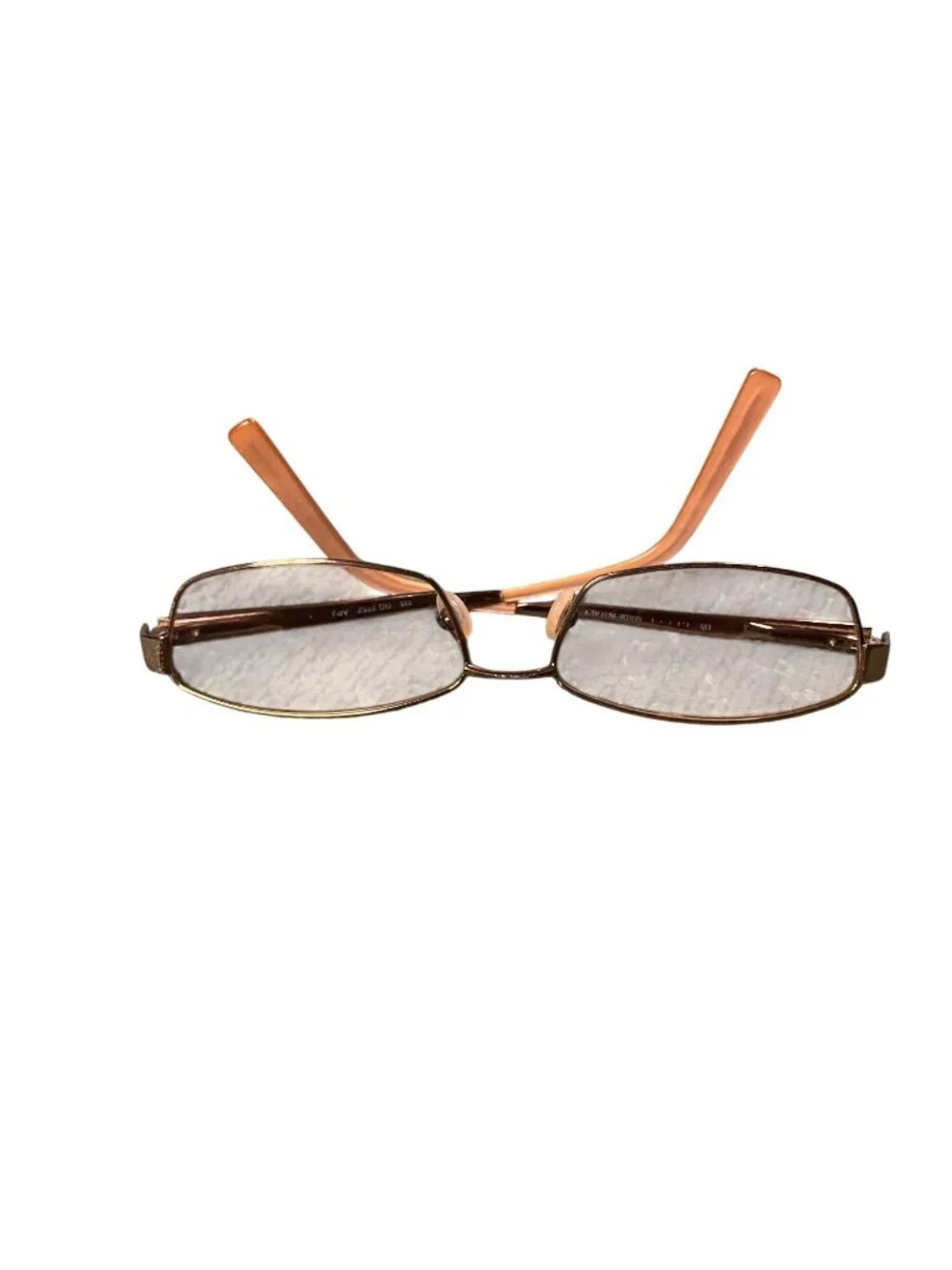 Gucci GG 2752 APJ Rectangular Eyeglasses Gold/Brown Frame Made In Italy